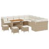 vidaXL Gartensofa-set mit Kissen 14 pcs Beige Poly-Rattan