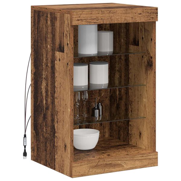 vidaXL LED-Sideboard Altholz 41 x 37 x 67 cm Holzwerkstoff