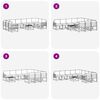 vidaXL Outdoor-Sofagarnitur mit Kissen 11 pcs Nat&uuml;rlich und Hellgrau