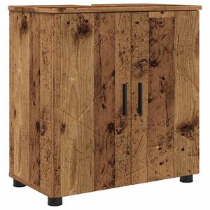 vidaXL Badezimmerschrank mit Speicher mit T&uuml;r Altholz 61 x 35 x 64 cm