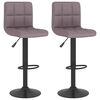 vidaXL Barhocker 2 Stk. Taupe Stoff
