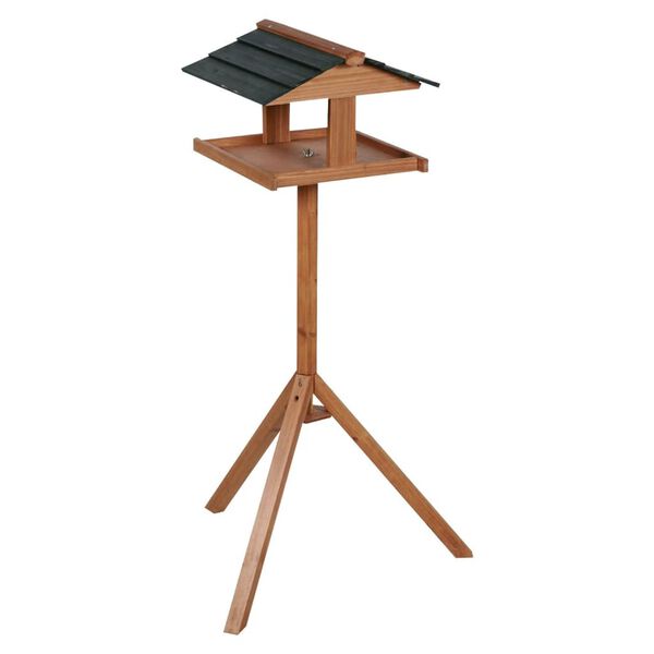 FLAMINGO Vogel-Futterhaus mit St&auml;nder Reykjavik 42x40,5x119 cm Braun