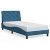 vidaXL Bett mit Matratze Blau 90x190 cm Samt