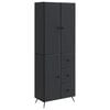 vidaXL Schrankset 2 pcs Schwarz Holzwerkstoff