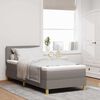 vidaXL Boxspringbett mit Matratze Taupe 100 x 200 cm Stoff