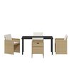 vidaXL Garten Essgruppe 5 pcs Beige Poly-Rattan