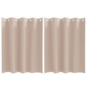 vidaXL Verdunkelungs-Vorh&auml;nge mit Ringen 2 pcs Taupe 140 x 140 cm