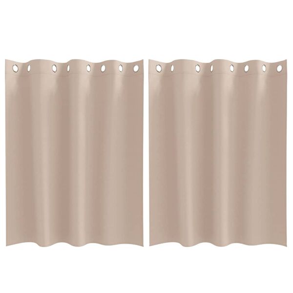 vidaXL Verdunkelungs-Vorh&auml;nge mit Ringen 2 pcs Taupe 140 x 140 cm