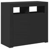 vidaXL Sideboard mit LED-Leuchten Schwarz 80x35x75 cm