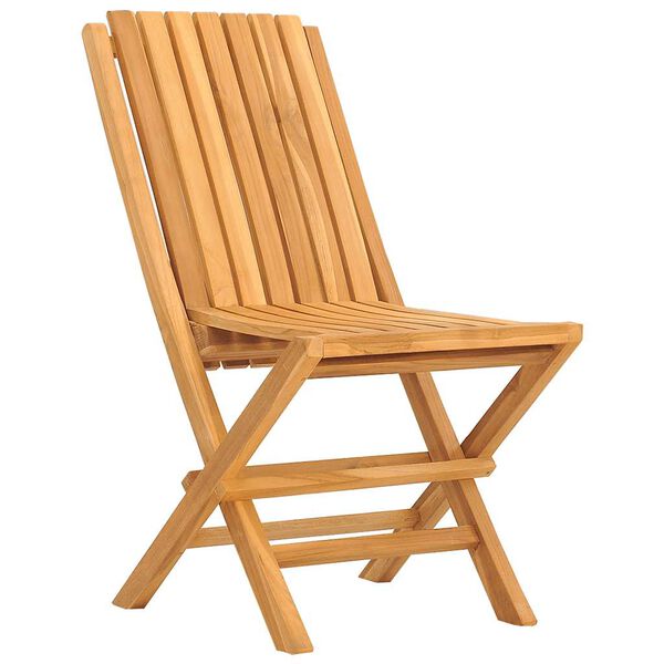 vidaXL Gartenstühle 2 Stk. Klappbar 47x47x89 cm Massivholz Teak