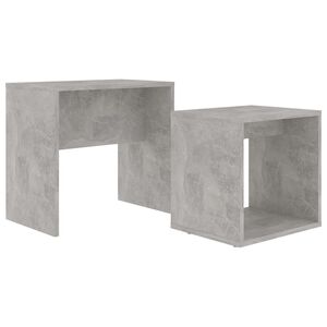 vidaXL Couchtisch-Set Betongrau 48x30x45 cm Holzwerkstoff