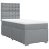 vidaXL Boxspringbett mit Matratze Hellgrau 90x200 cm Stoff