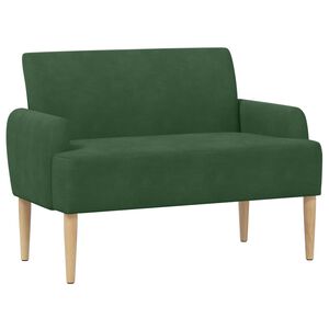 vidaXL Zweisitzer mit Knopfheftung Dschungelgr&uuml;n 116 x 67 x 81 cm