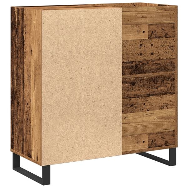 vidaXL Schallplattenschrank mit Regal Artisan-Eiche 84,5 x 38 x 89 cm