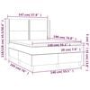 vidaXL Boxspringbett mit Matratze Blau 140x190 cm Stoff