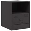 vidaXL Nachttisch Schwarz 34,5x39x44 cm Stahl