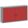 vidaXL Werkzeugschrank mit Regal Rot und Grau 50 x 20 x 55 cm