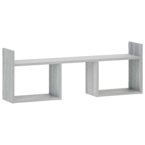 vidaXL Wandregal Sonoma-Grau 90 x 17 x 32 cm Holzwerkstoff