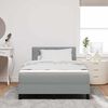 vidaXL Boxspringbett mit Matratze mit LED Hellgrau 120 x 200 cm Stoff
