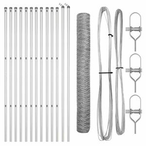 vidaXL Ground Fix Geschwei&szlig;ter Drahtzaun 25 x 1,4 m (B x H)