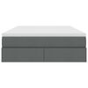 vidaXL Aufbewahrungsbett mit Matratze Dunkelgrau 140 x 190 cm