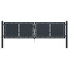 vidaXL Gartentor aus Stahl 300 x 75 cm Anthrazit