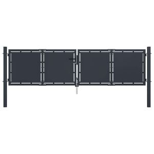 vidaXL Gartentor aus Stahl 300 x 75 cm Anthrazit