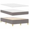vidaXL LED Boxspringbett mit Matratze Taupe 120 x 200 cm Stoff
