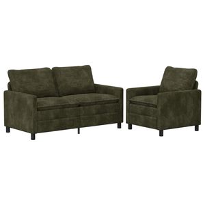 vidaXL Sofa Set 2 stk. Gr&uuml;n Polyester