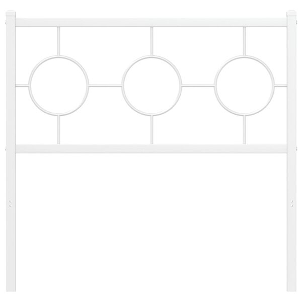 vidaXL Ersatz-Kopfteil Metall Wei&szlig; 90 cm