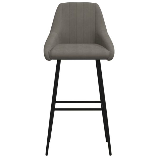 vidaXL Barhocker 2 Stk. Dunkelgrau Samt