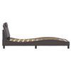 vidaXL Bettgestell "Viana" ohne Matratze Grau 90x190 cm Kunstleder