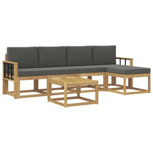 vidaXL Outdoor-Sofagarnitur 6 stk. Wei&szlig; und Anthrazit