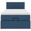vidaXL Ottoman-Bett mit Matratze Blau 80x200 cm Stoff