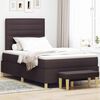 vidaXL Boxspringbett mit Matratze Dunkelbraun 120 x 200 cm Stoff