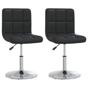vidaXL Esszimmerst&uuml;hle 2 Stk. Schwarz Kunstleder