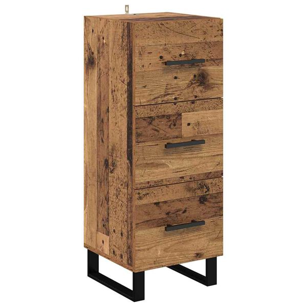 vidaXL Sideboard Altholz 34,5 x 34 x 90 cm Holzwerkstoff