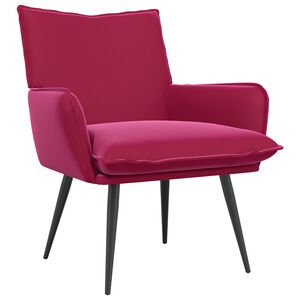 vidaXL Sessel Weinrot Samt