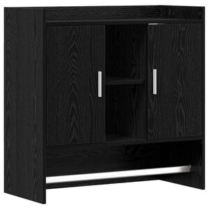 vidaXL Wandregal Wandhalterung Schwarze Eiche 80 x 36 x 80 cm