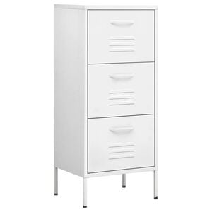 vidaXL Lagerschrank Wei&szlig; 42,5x35x101,5 cm Stahl