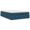 vidaXL Ottoman-Bett mit Matratze Dunkelblau 140x200 cm Samt