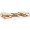 vidaXL 5-tlg. Garten-Lounge-Set mit Kissen Kiefer Massivholz