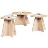 vidaXL Couchtisch 3 pcs Natur