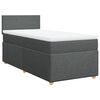 vidaXL Boxspringbett mit Matratze Dunkelgrau 80x200 cm Stoff