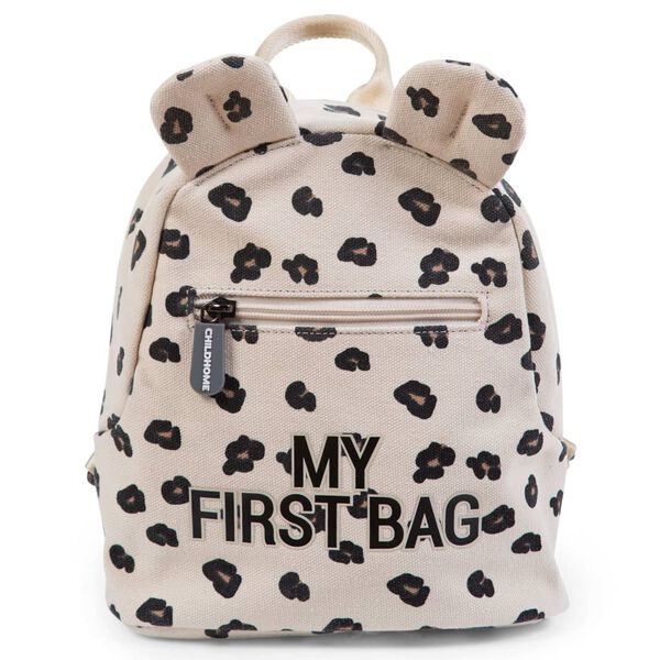 CHILDHOME Kinderrucksack My First Bag Canvasstoff Leopardmotiv