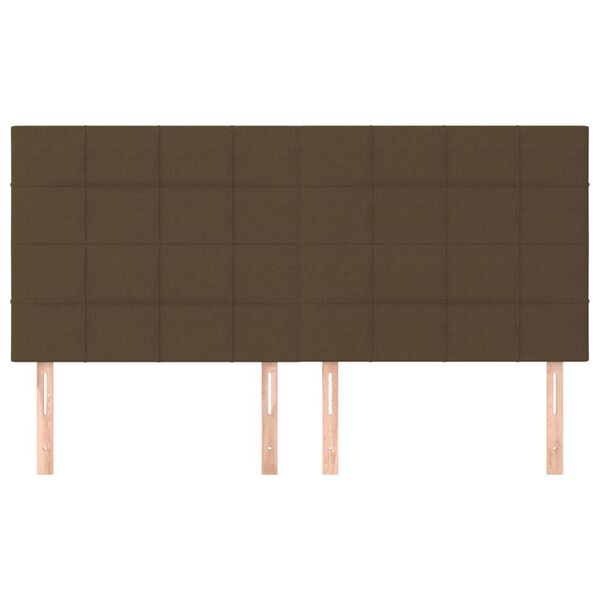 vidaXL Kopfteil Dunkelbraun 160 x 5 x 118/128 cm Stoff