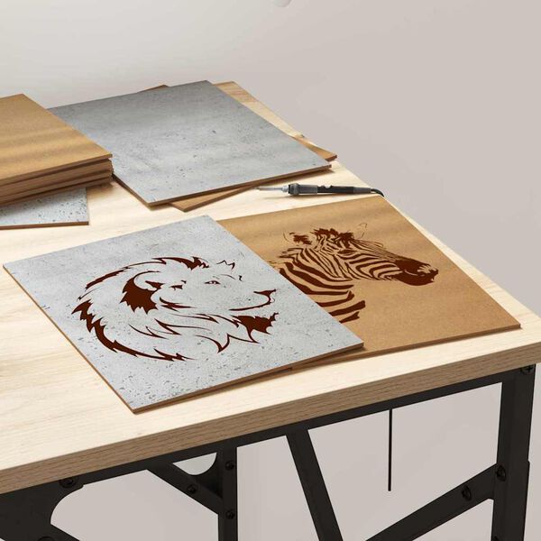 vidaXL Dekoplatten 50 pcs Beton Grau 21 x 30 x 0,27 cm Holzwerkstoff