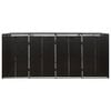 vidaXL Mülltonnenbox für 4 Tonnen Schwarz 274x80x117 cm Poly Rattan