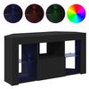vidaXL Eck-LED-TV-Schrank Schwarz 100 x 40 x 50 cm Holzwerkstoff