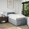 vidaXL Boxspringbett mit Matratze Hellgrau 90x190 cm Stoff
